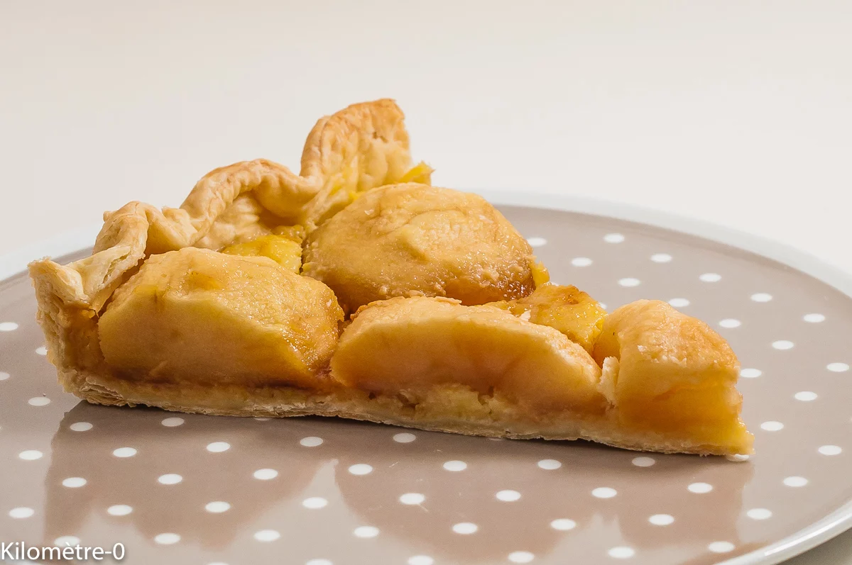 Photo de recette de tarte amandine aux pommes, fruits, hiver, automne, dessert facile, rapide, amandes, healthy, bio, gourmandeKilomètre-0, blog de cuisine réalisée à partir de produits de saison et issus de circuits courts