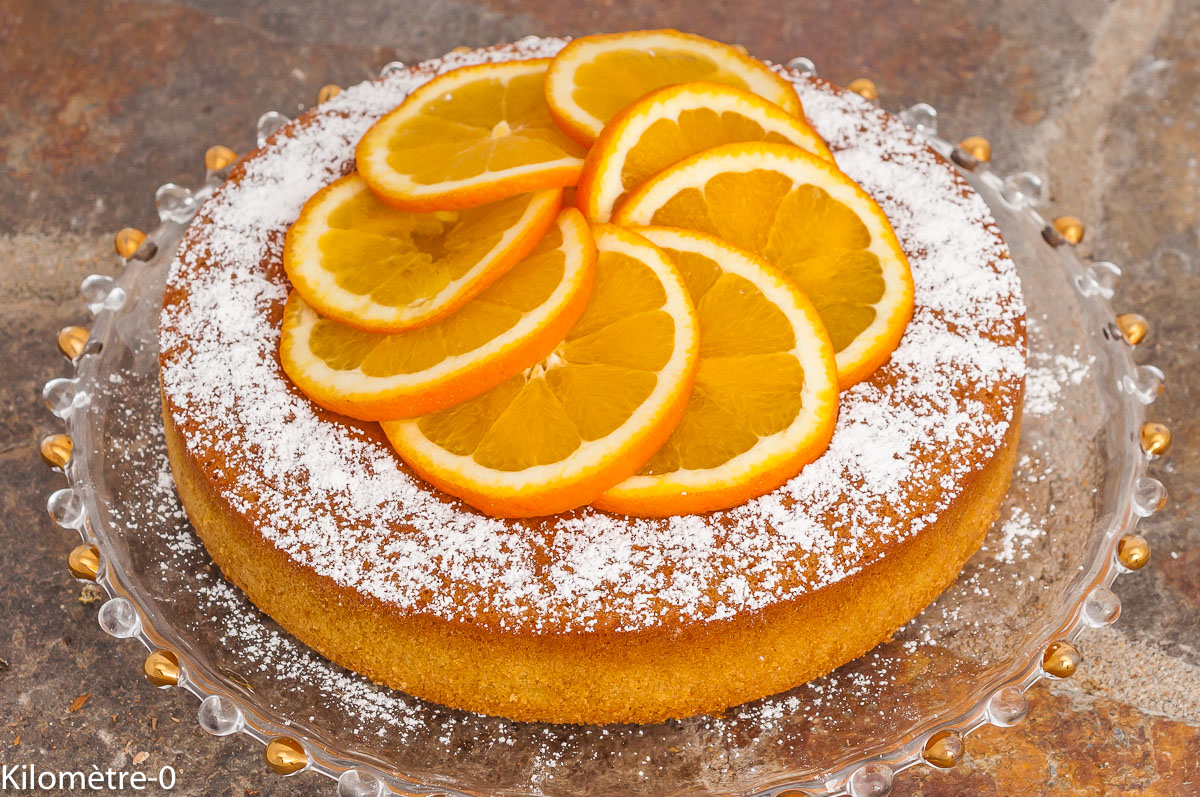 Photo de recette de dessert,  gâteau facile à l'orange, rapide, bio, agrumes, Kilomètre-0, blog de cuisine réalisée à partir de produits de saison et issus de circuits courts