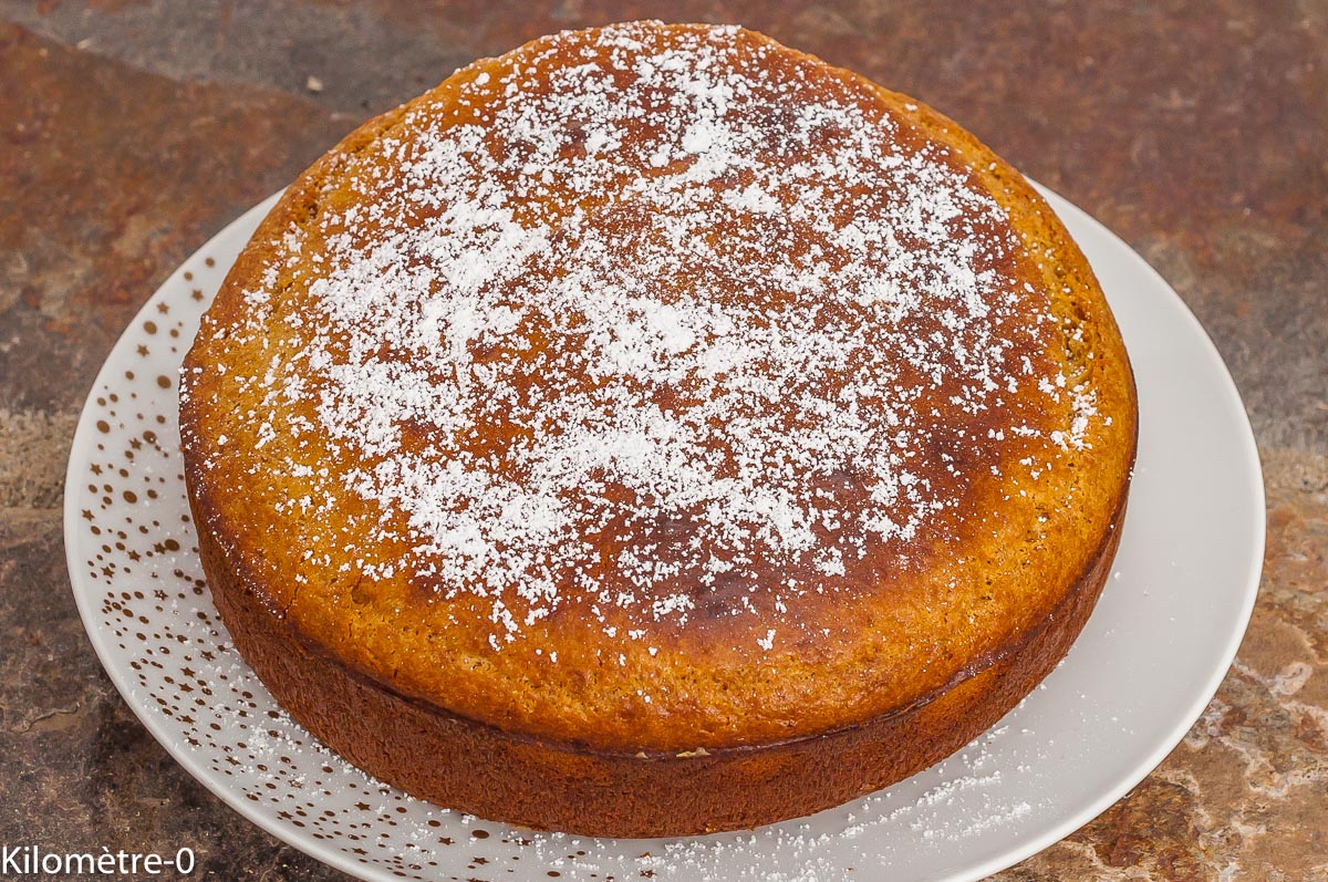 Photo de recette de gâteau au lait concentré, facile, rapide, économique, léger, bio de  Kilomètre-0, blog de cuisine réalisée à partir de produits de saison et issus de circuits courts