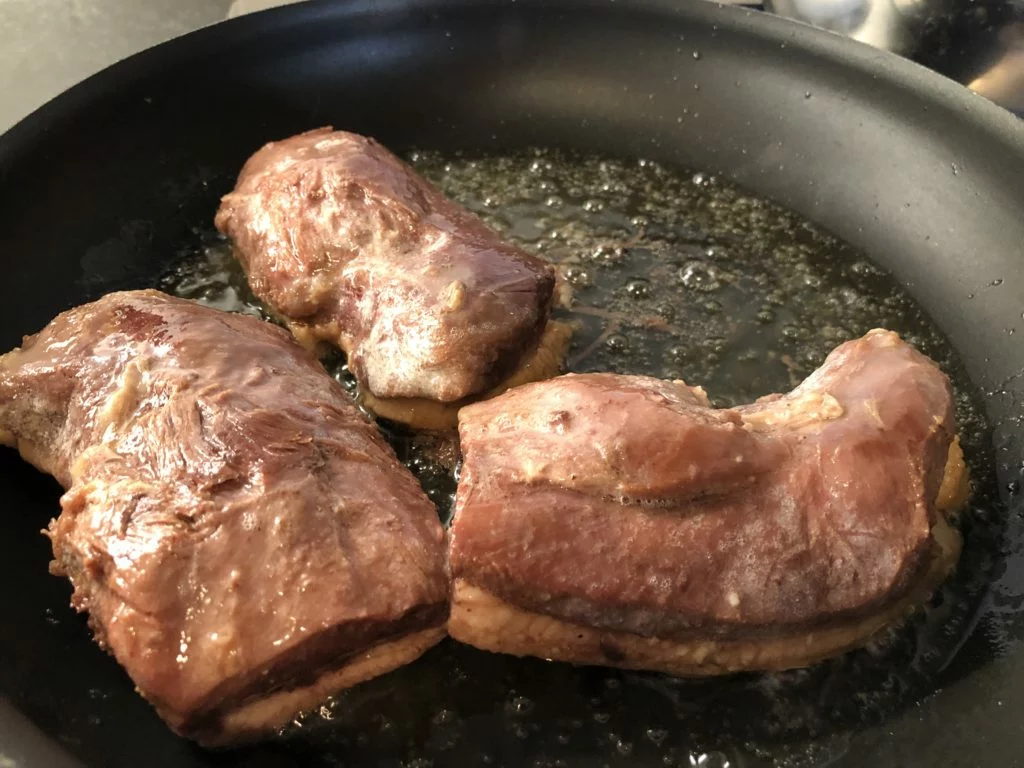 Salade de confit de canard aux clémentines - Étape 1