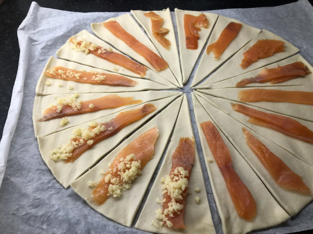 Feuilletés à la truite fumée - Étape 2