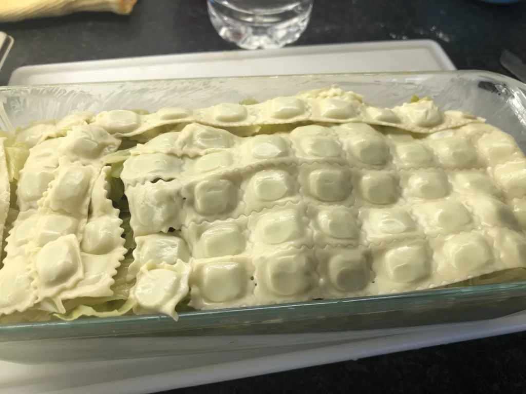 Lasagnes de ravioles au chou et navet - Étape 8