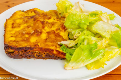 Photo de recette de lasagnes aux lentilles, épinards, salade, anti gaspi, économique, fromage, béchamel, italienne de Kilomètre-0, blog de cuisine réalisée à partir de produits de saison et issus de circuits courts