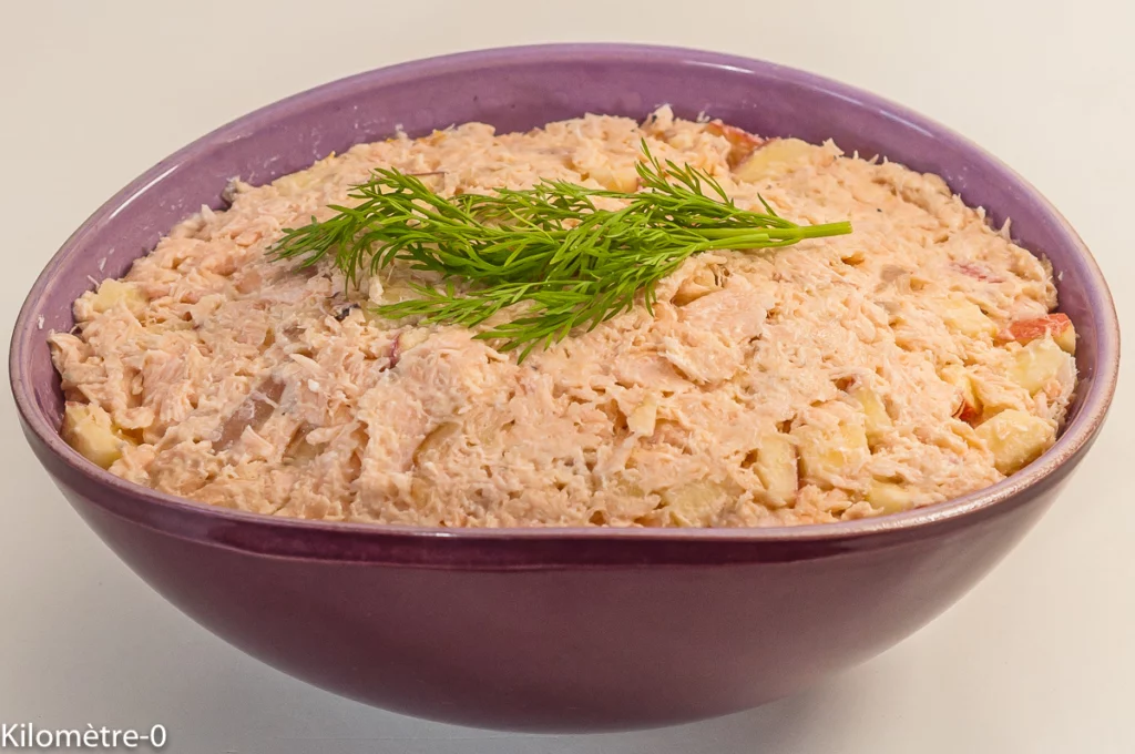 Bûche salée au saumon et à la ricotta - Étape 1