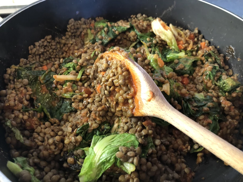 Lasagnes aux lentilles et à la scarole - Étape 5