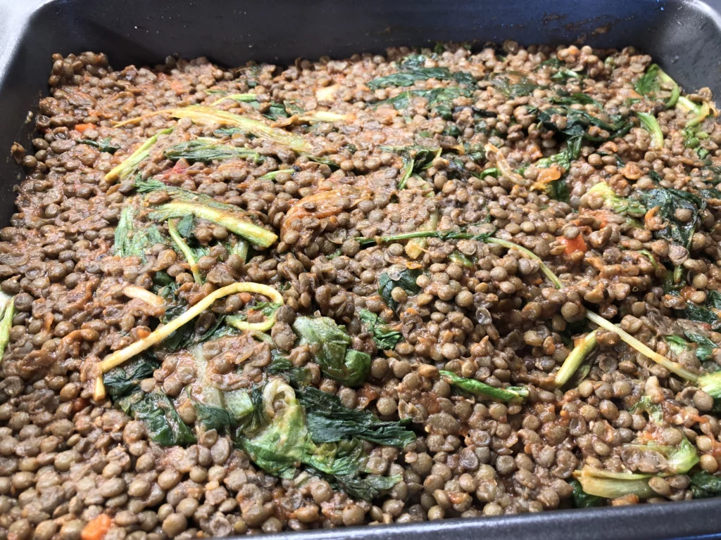 Lasagnes aux lentilles et à la scarole - Étape 7