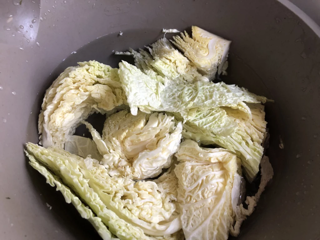Saucisses au chou - Étape 1