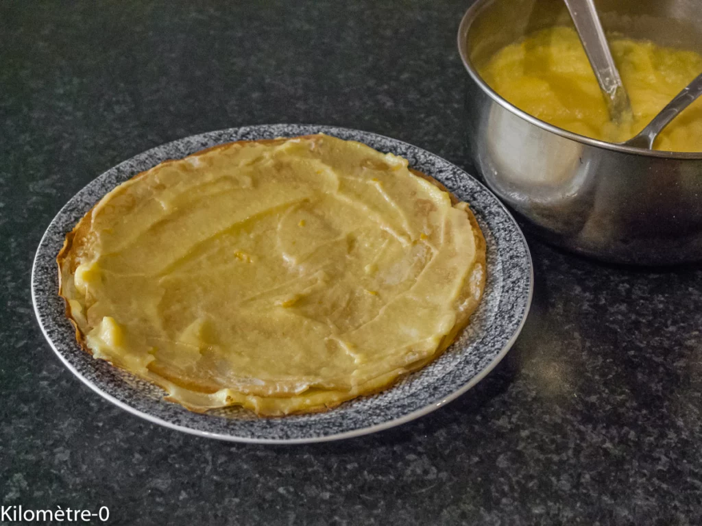 Gâteau de crêpes au mandarine curd - Étape 4