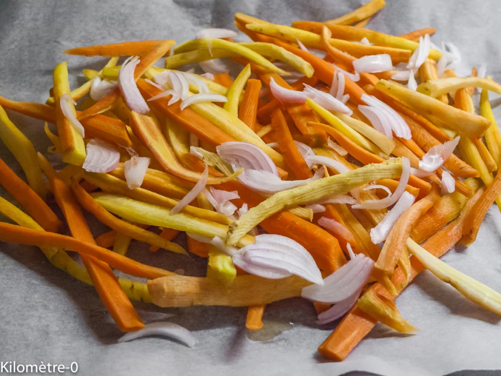 Carottes au four et chou kale - Étape 2