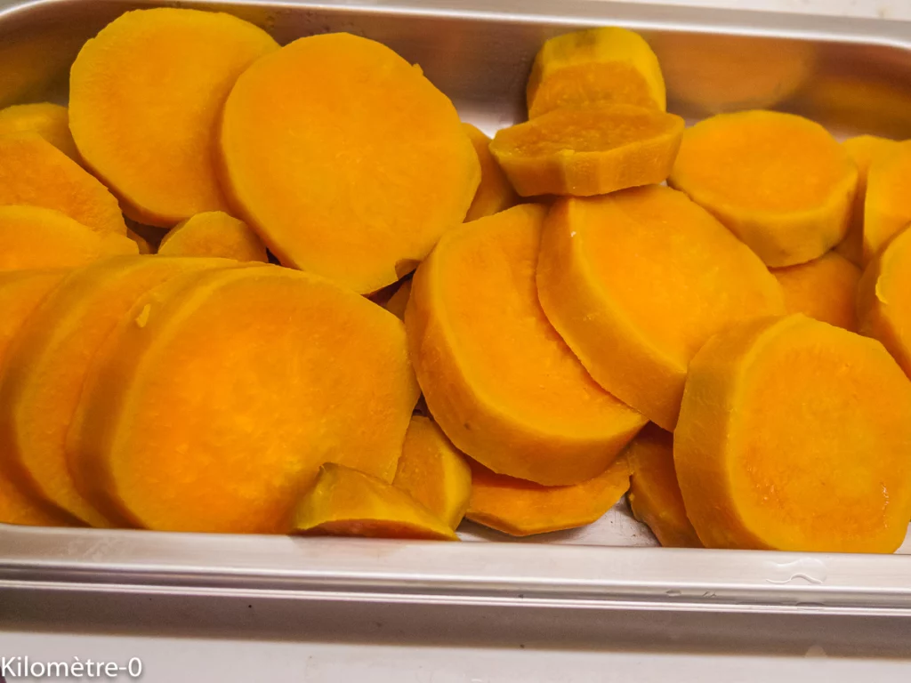 Salade de patates douces aux oranges - Étape 1