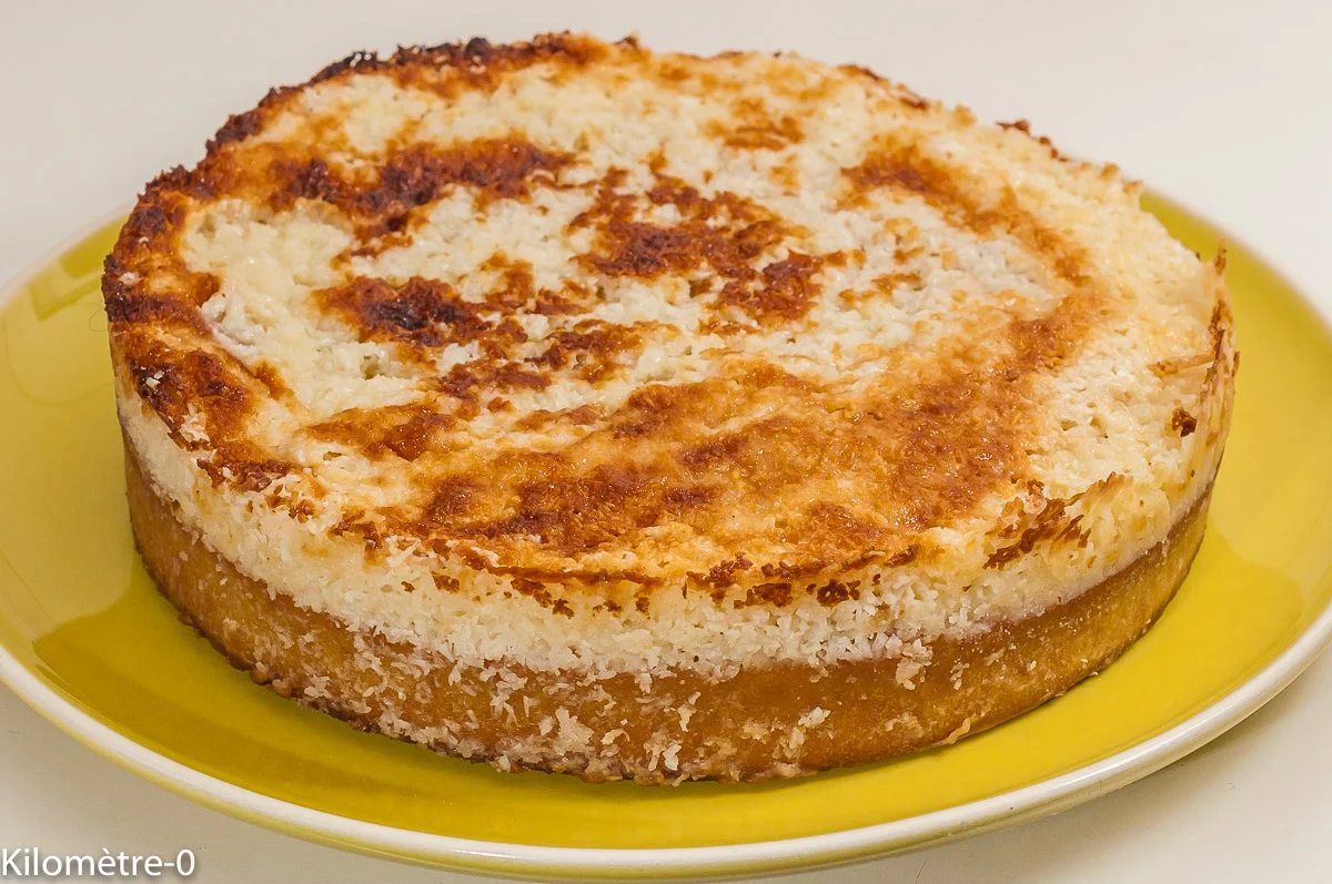 Photo de recette de gâteau, dessert, drommekage, gâteau danois, cuisine danoise, allégé, bio, noix de coco, Kilomètre-0, blog de cuisine réalisée à partir de produits de saison et issus de circuits courts