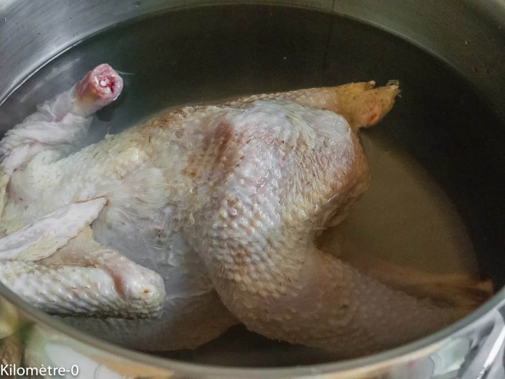 Poule au pot, sauce blanche - Étape 1