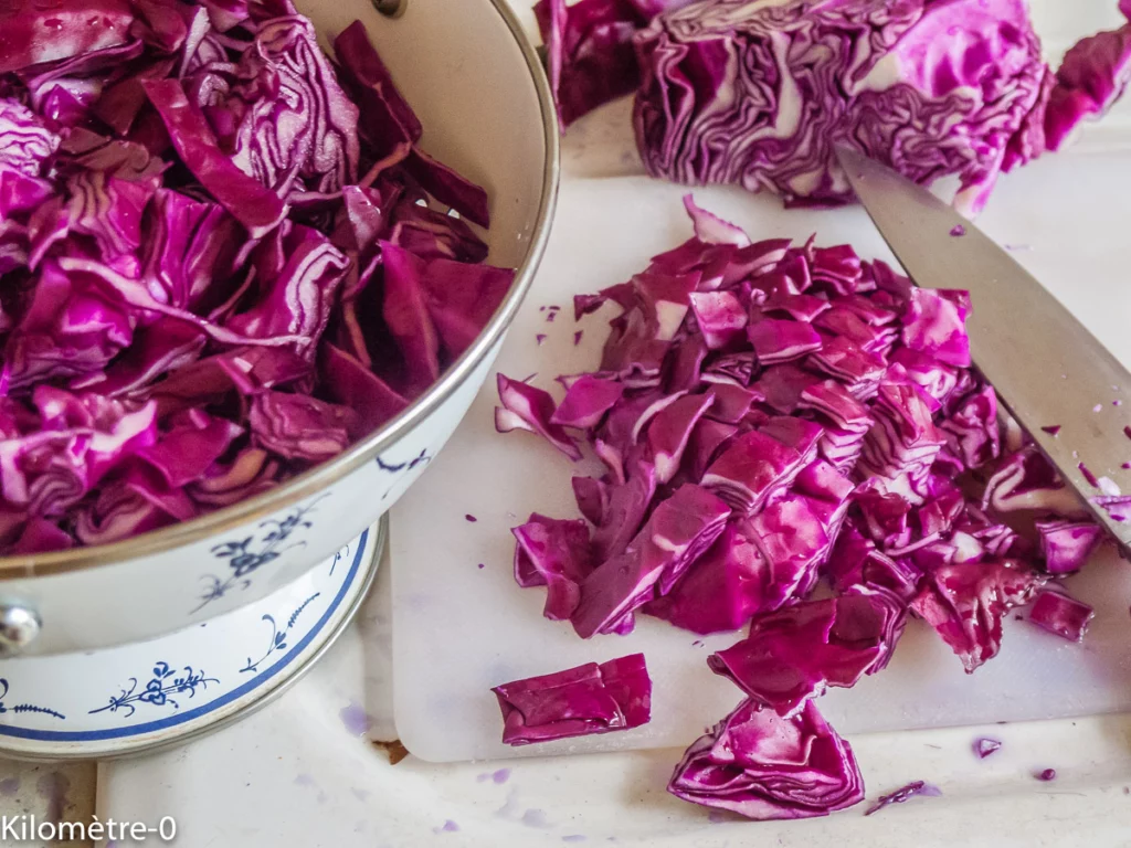 Échine de porc au four, chou rouge poêlé - Étape 3