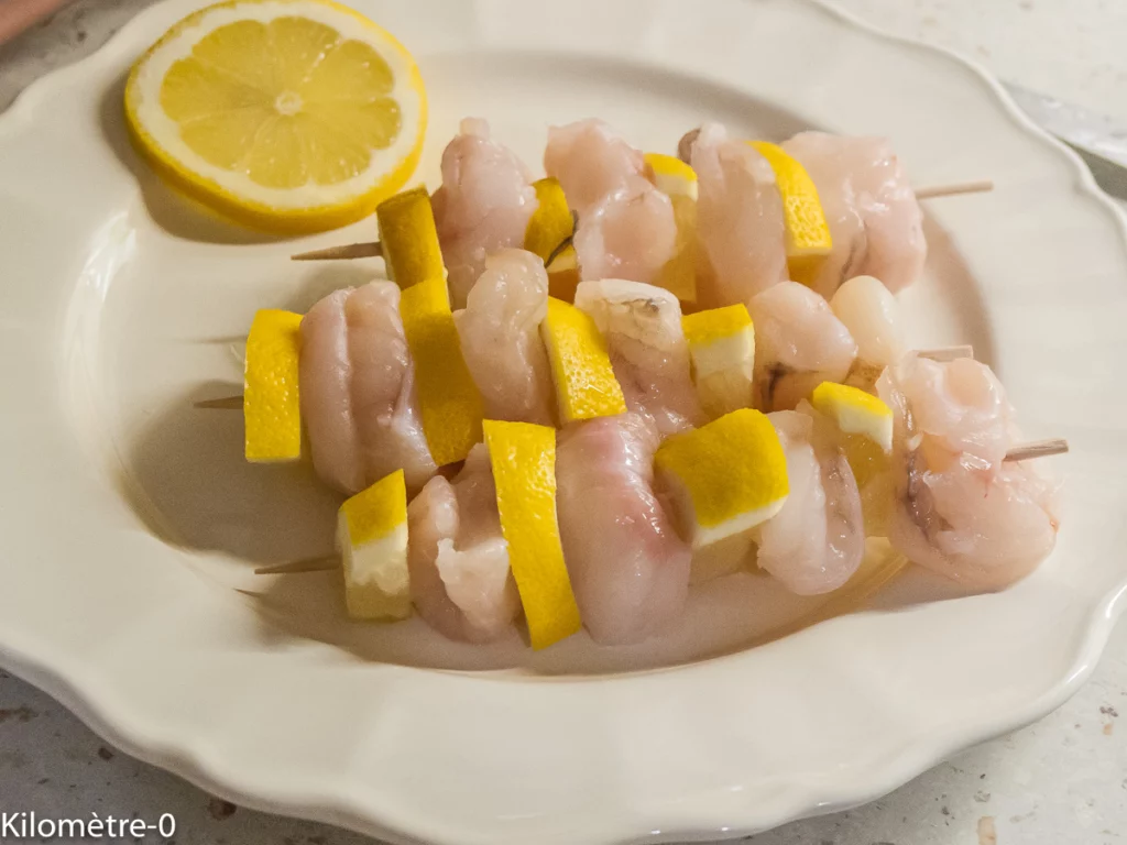 Brochettes de lotte au citron - Étape 2