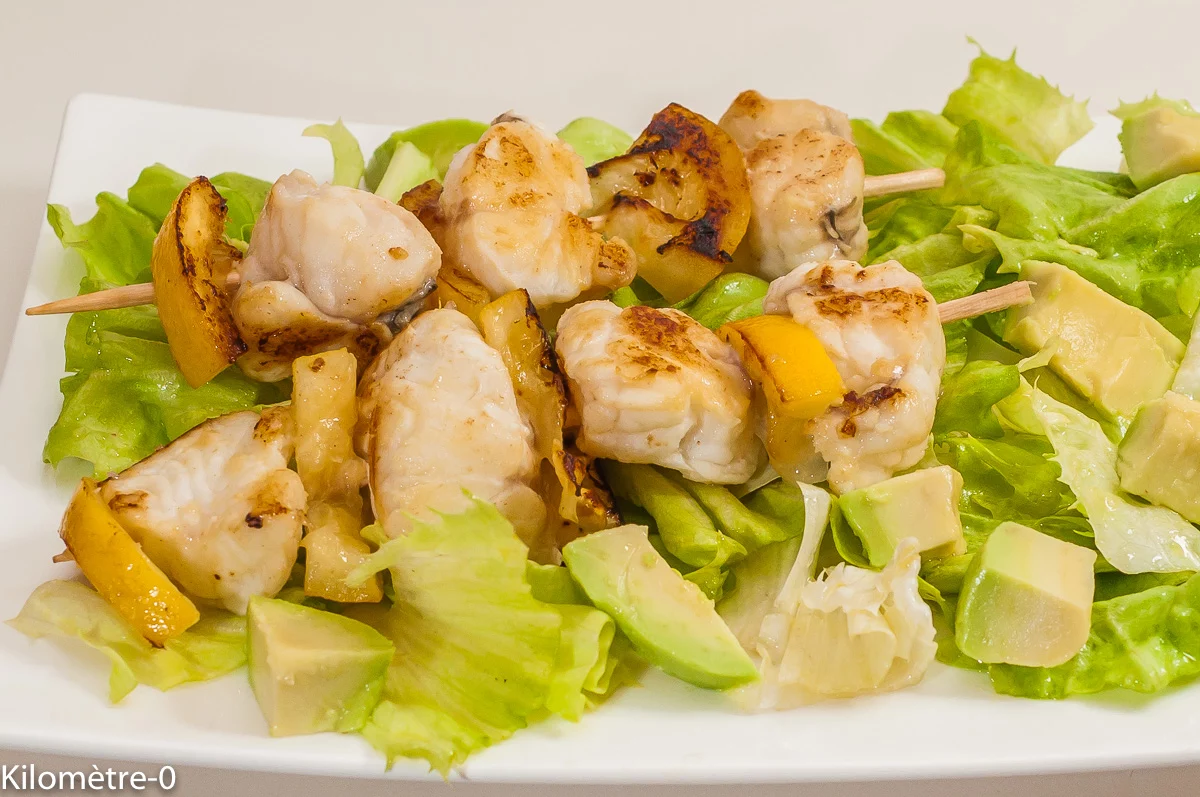 Photo de recette turque, poisson, brochettes, chiches kebabs, citron, healthy, facile de Kilomètre-0, blog de cuisine réalisée à partir de produits de saison et issus de circuits courts