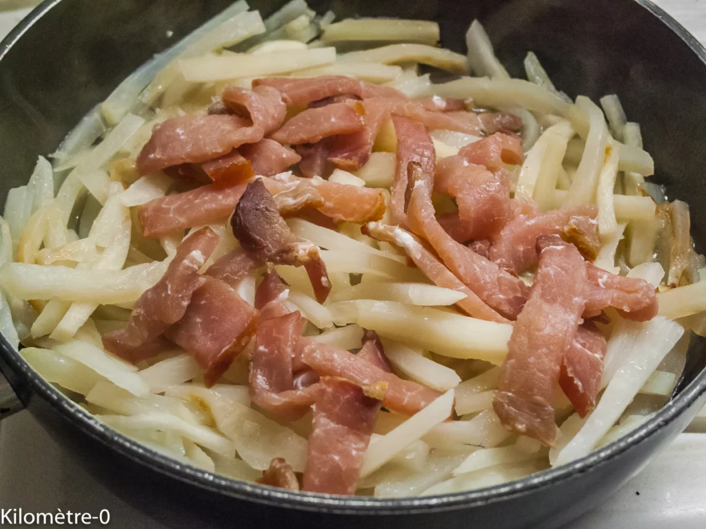 Poêlée de radis noirs au bacon - Étape 3