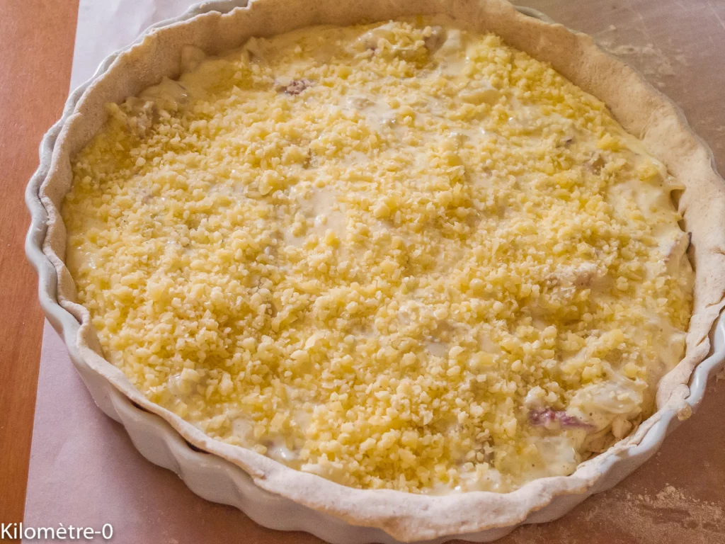 Quiche à l&rsquo;oignon et à la poitrine fumée - Étape 10
