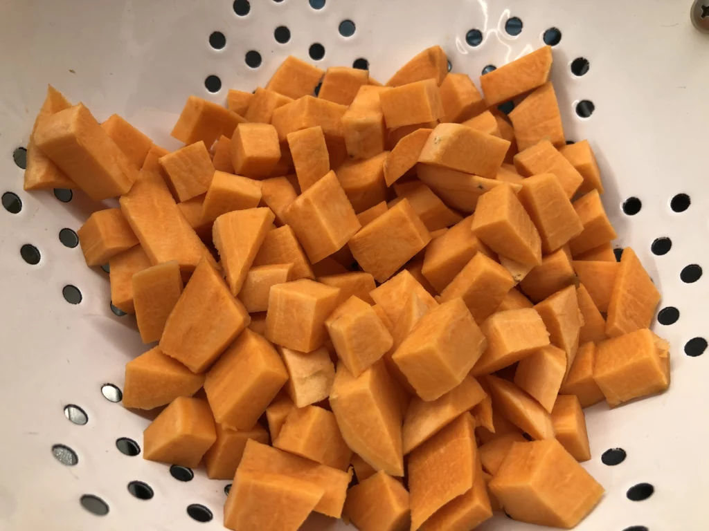 Poêlée de patates douces - Étape 1