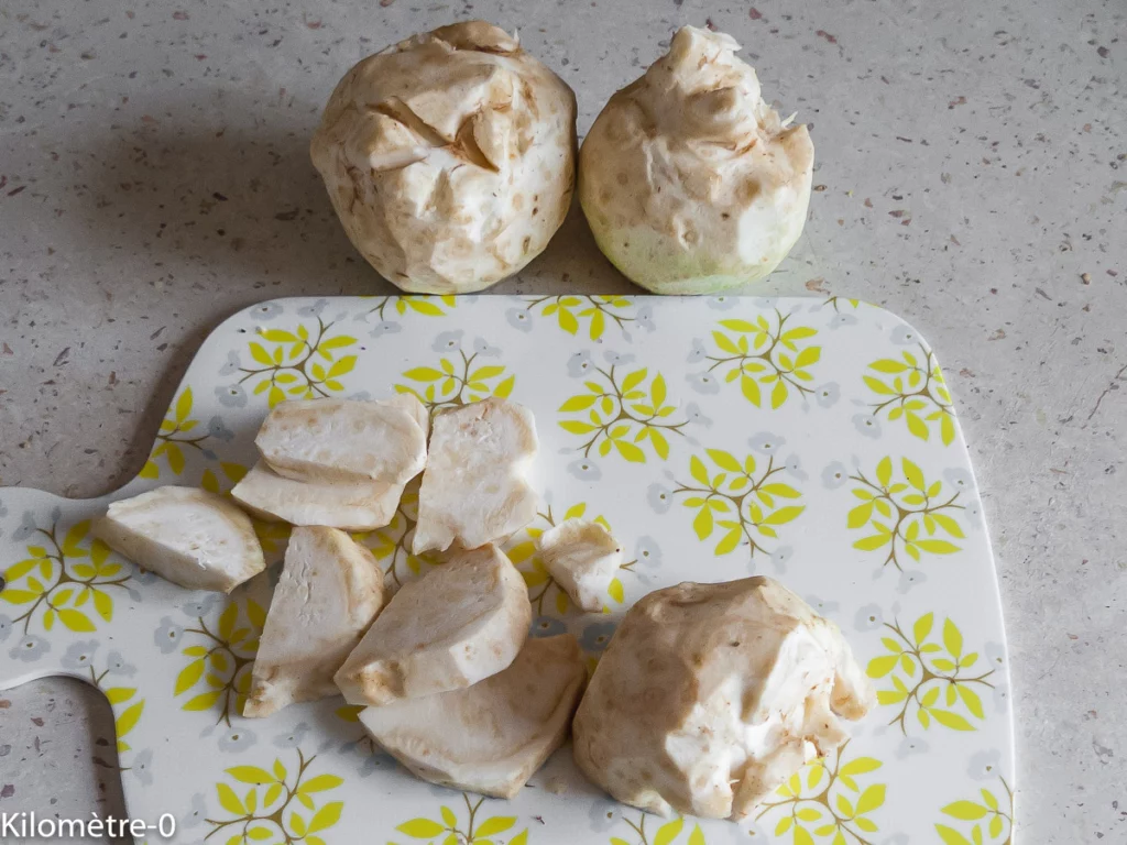 Gratin de céleri au jambon et à la tomme - Étape 1