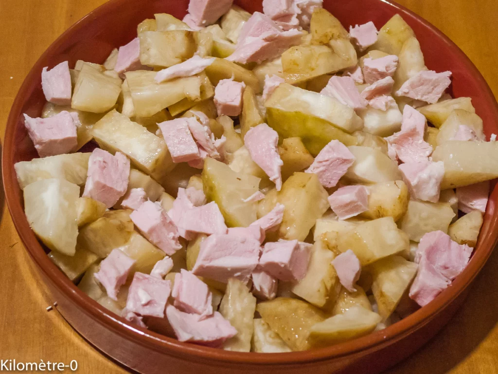 Gratin de céleri au jambon et à la tomme - Étape 4