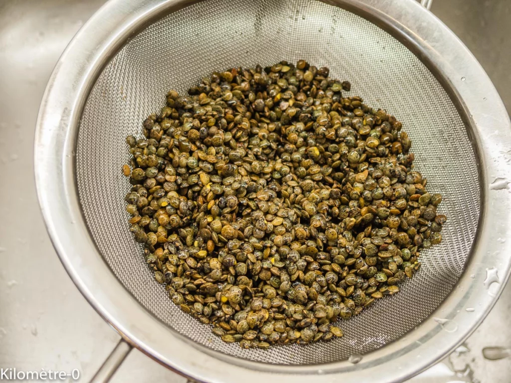 Salade de lentilles aux carottes et à l&rsquo;avocat - Étape 1