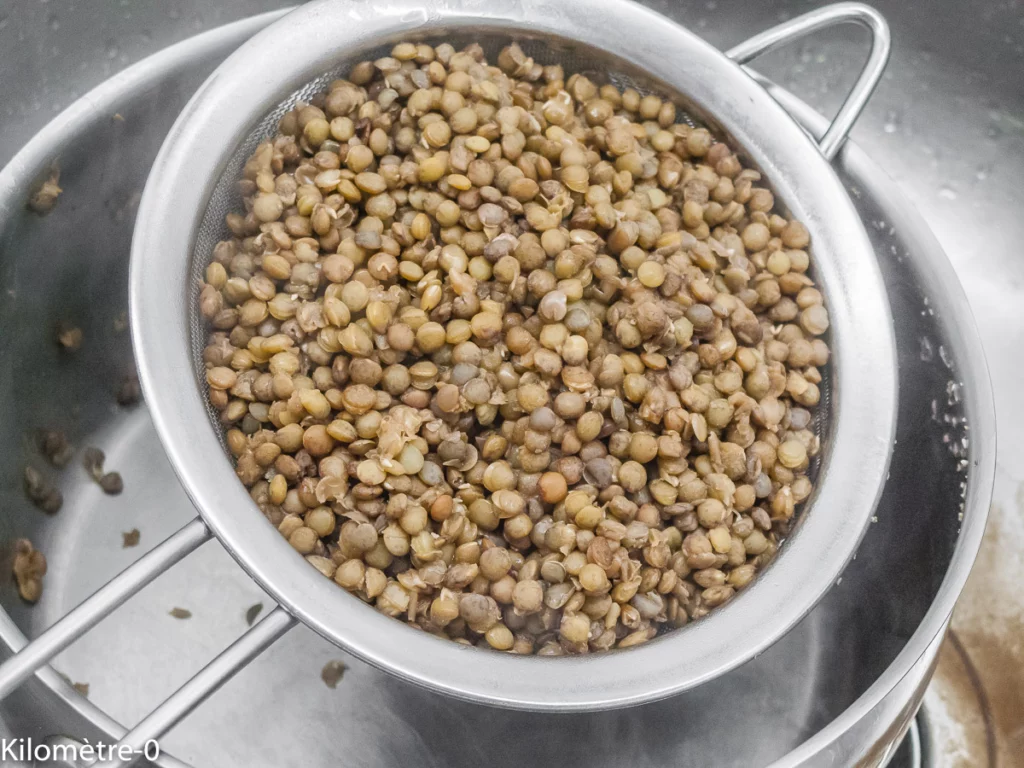 Salade de lentilles aux carottes et à l&rsquo;avocat - Étape 3