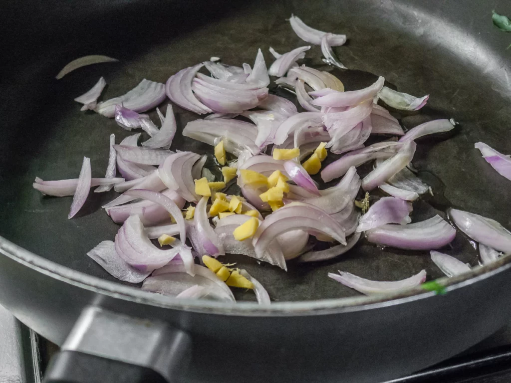 Haricots azuki aux épinards - Étape 5