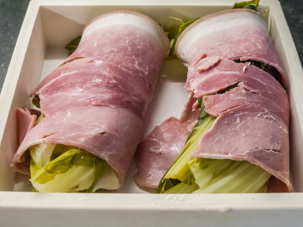 Côtes de chou fleur au jambon - Étape 5