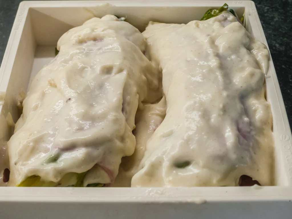 Côtes de chou fleur au jambon - Étape 6