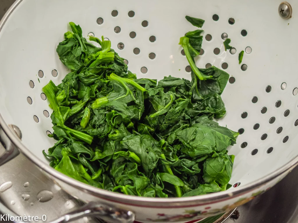 Lentilles et épinards aux pâtes - Étape 3
