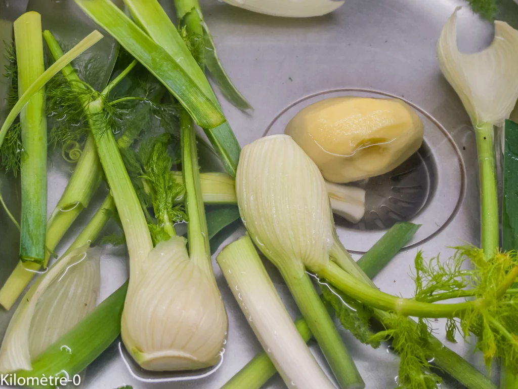 Soupe de fenouils aux poireaux - Étape 1