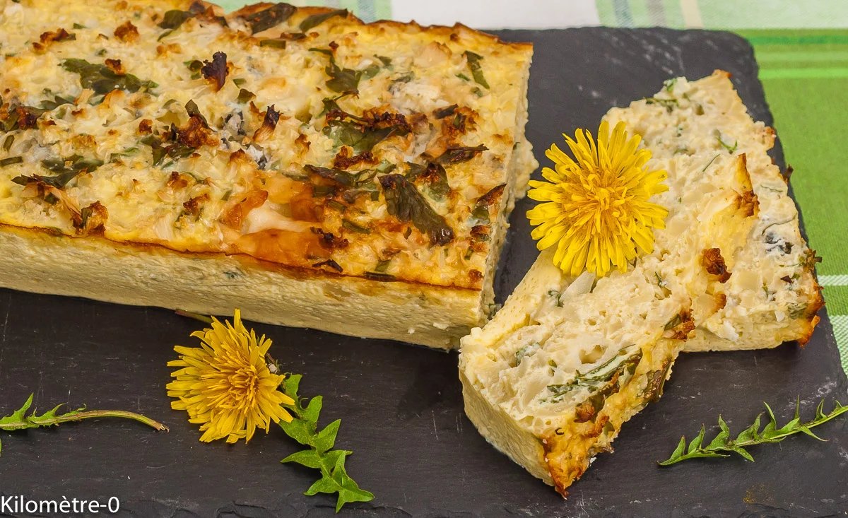 Photo de recette végétarienne, healthy, terrine, chou fleur, roquefort, bleu, fromage, légumes, printemps, bio, facile, Kilomètre-0, blog de cuisine réalisée à partir de produits de saison et issus de circuits courts