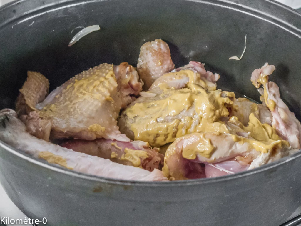 Poulet aux carottes et champignons - Étape 2