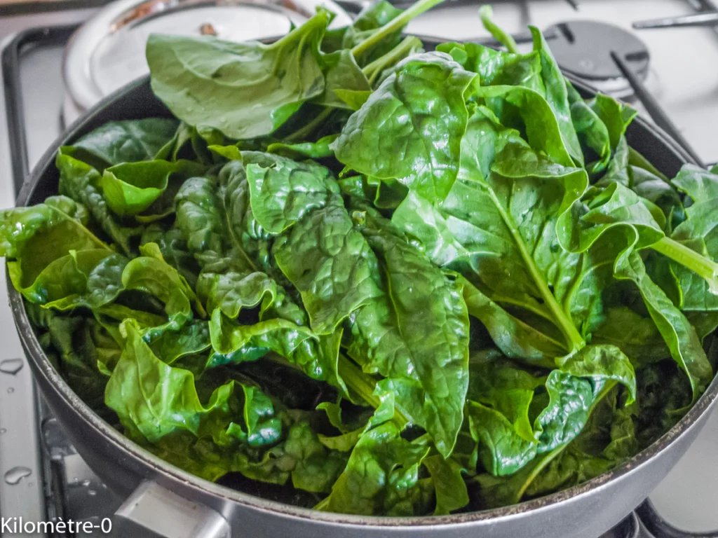 Gratin d&rsquo;épinards aux oeufs (recette amish) - Étape 1