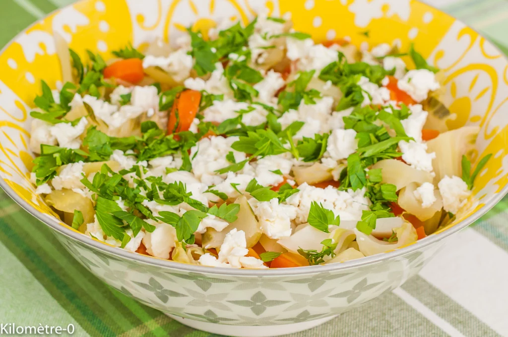 Salade de côtes de chou fleur et carottes à la fêta - Étape 4