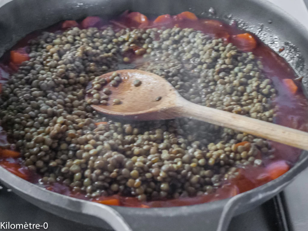 Chou fleur aux lentilles façon bolognaise - Étape 5