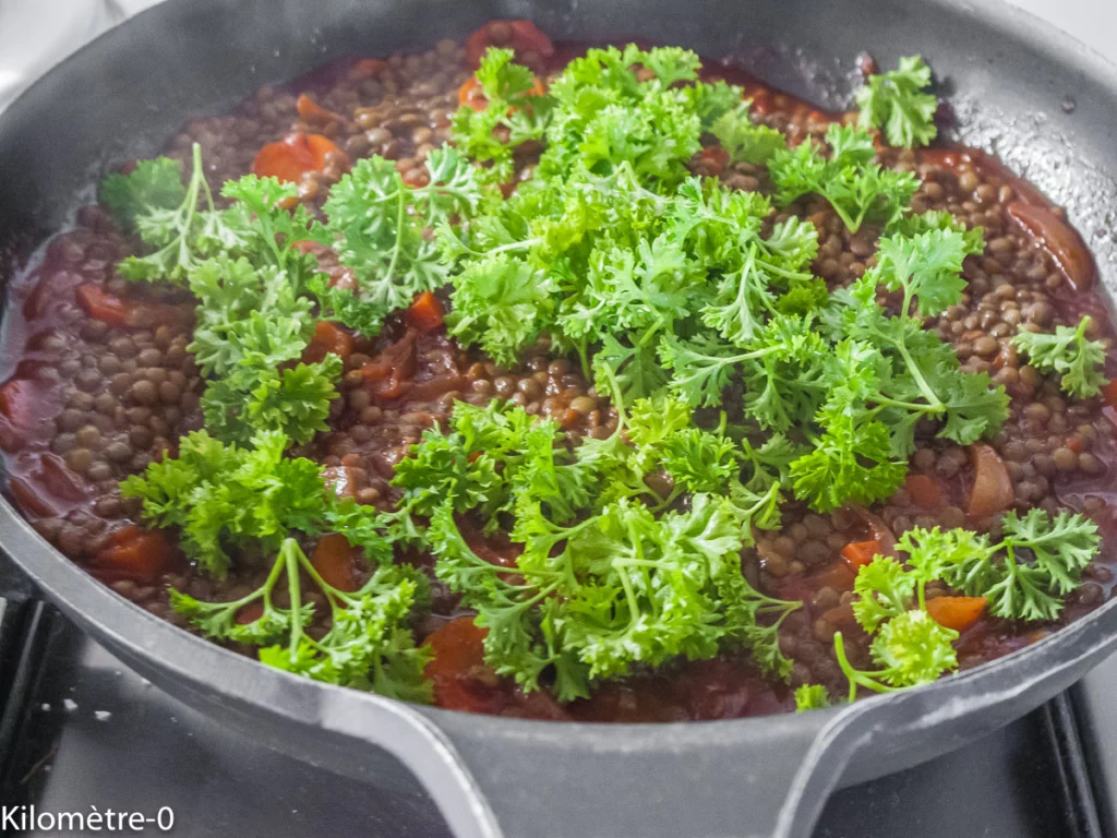 Chou fleur aux lentilles façon bolognaise - Étape 6
