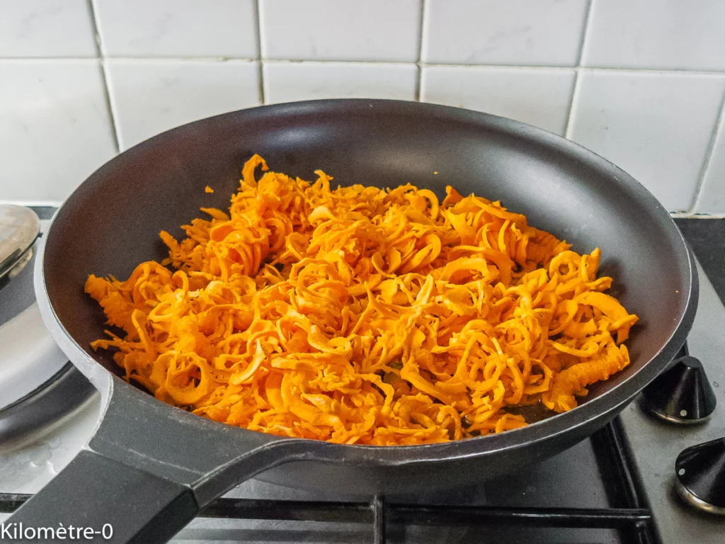 Tagliatelles de carottes au cumin et à la fêta - Étape 2