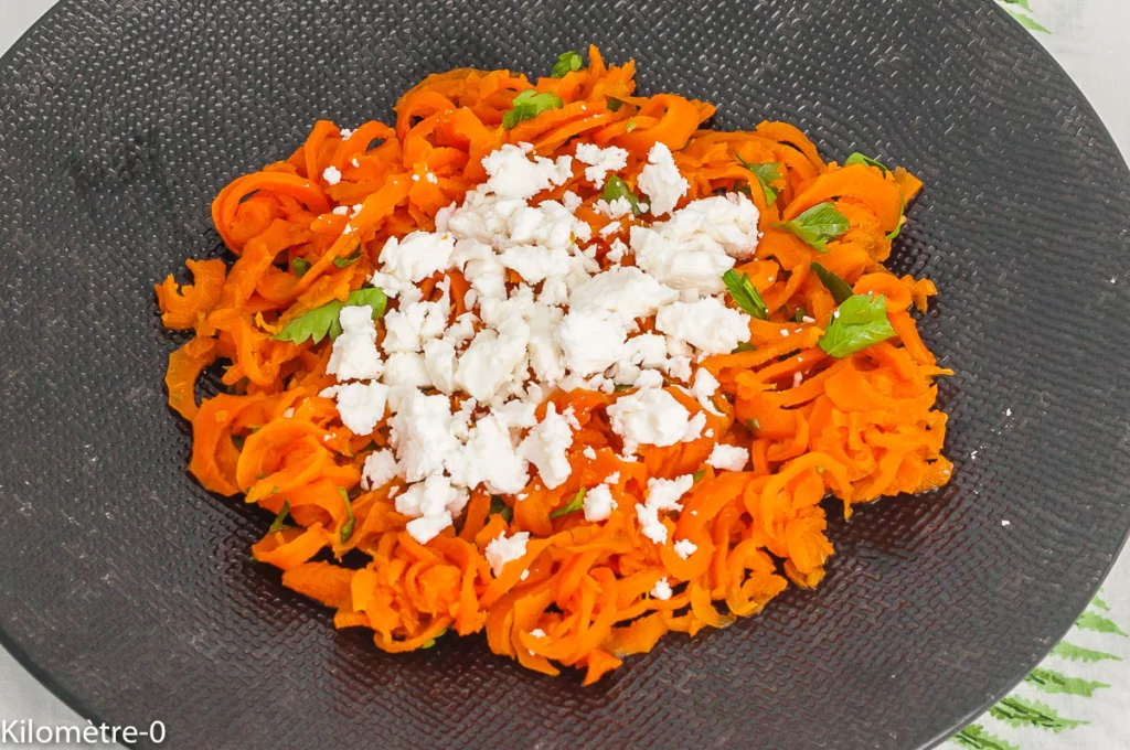 Tagliatelles de carottes au cumin et à la fêta - Étape 4