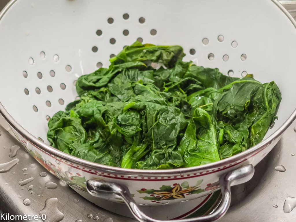 Gratin de ravioles aux épinards et au parmesan - Étape 1