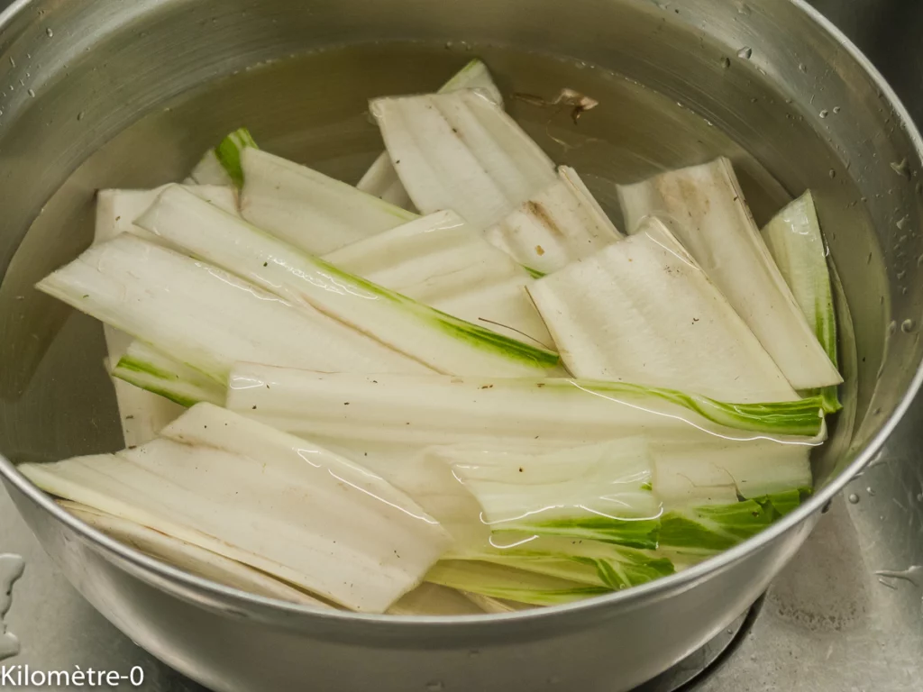 Oeufs pochés, blettes et polenta - Étape 2