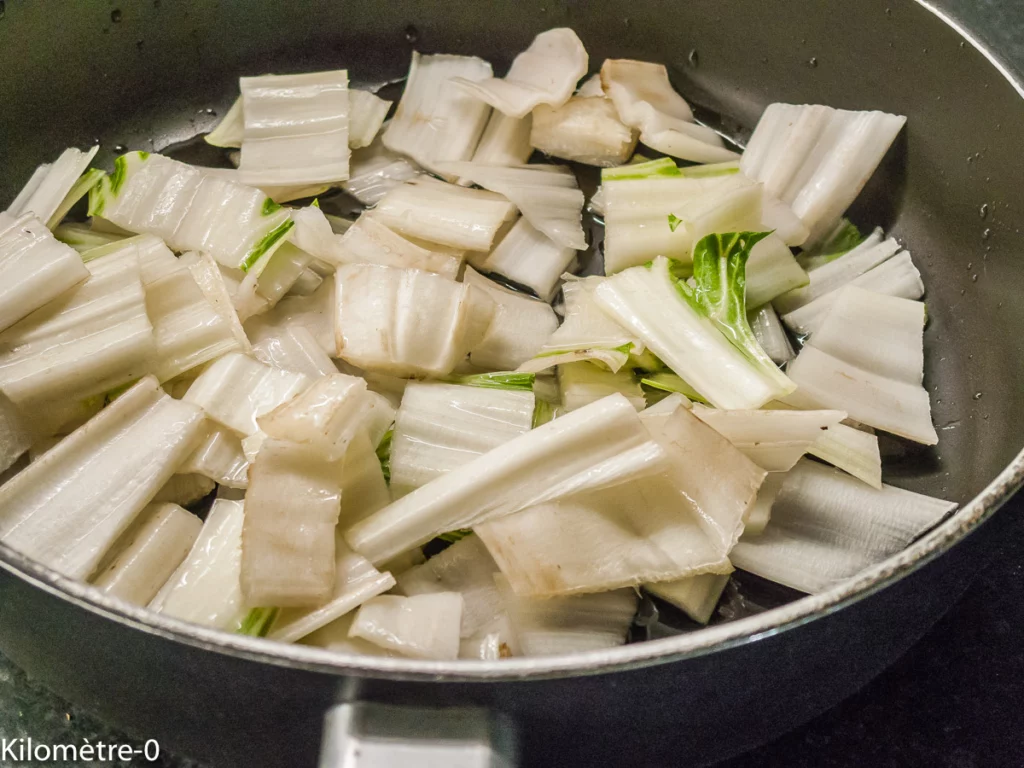 Oeufs pochés, blettes et polenta - Étape 3