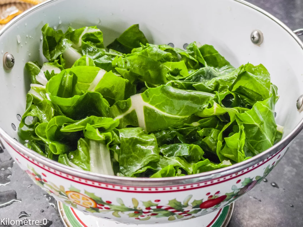 Oeufs pochés, blettes et polenta - Étape 4