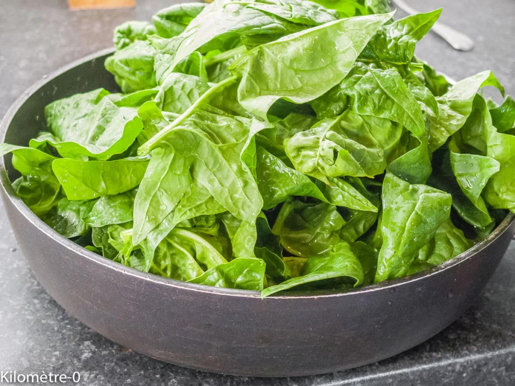 Galette de sarrasin aux épinards et  à la fêta - Étape 4