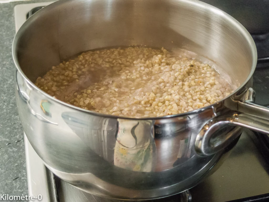 Galette de sarrasin aux épinards et  à la fêta - Étape 2