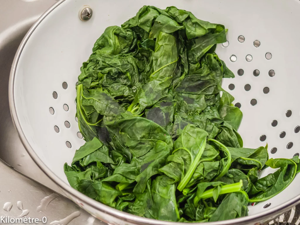 Galette de sarrasin aux épinards et  à la fêta - Étape 5