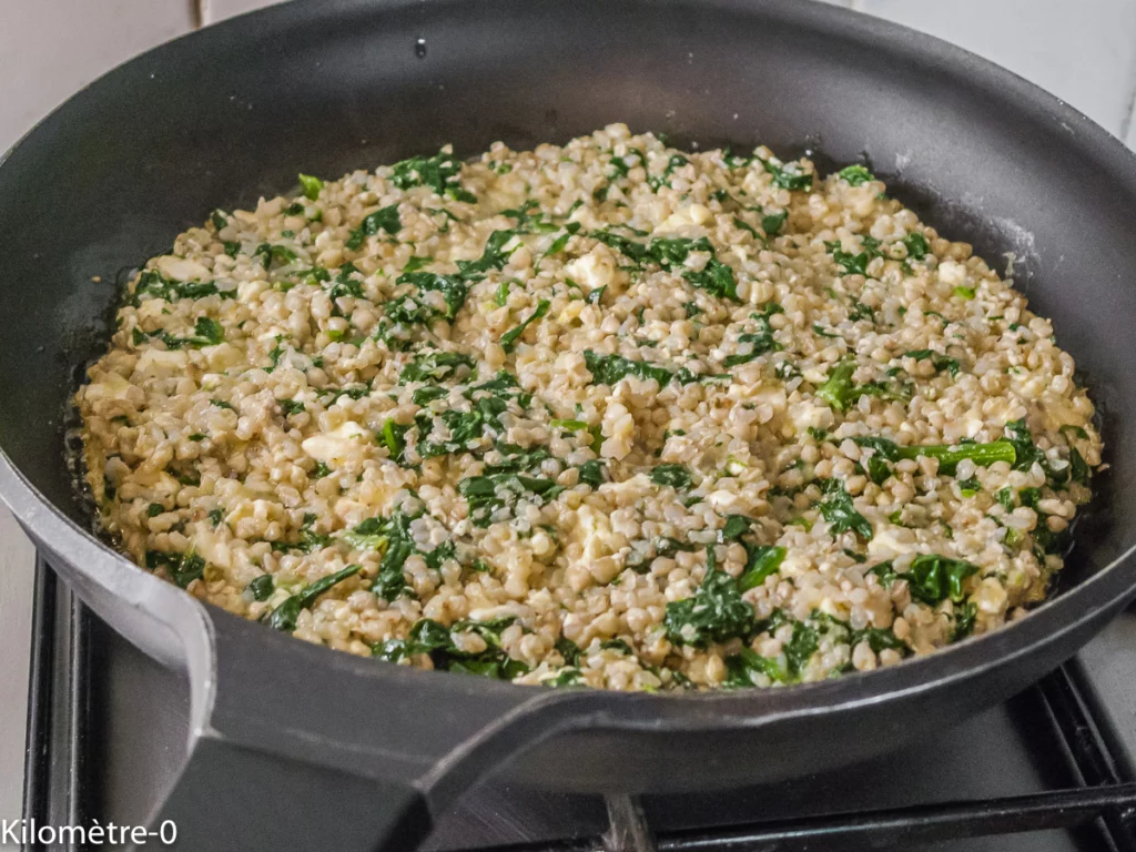 Galette de sarrasin aux épinards et  à la fêta - Étape 7