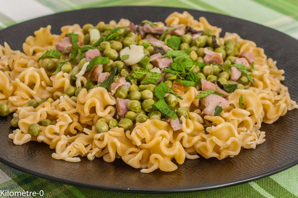 Pâtes aux petits pois et aux lardons - Étape 7