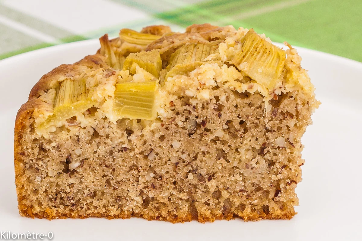Photo de recette danoise, Danemark, cuisine du monde, dessert, gâteau, facile, rhubarbe, amandes, facile, bio, fruits, printemps, healthy, Kilomètre-0, blog de cuisine réalisée à partir de produits de saison et issus de circuits courts