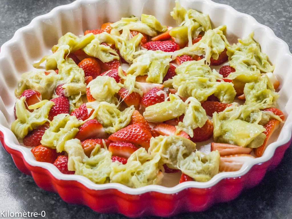 Clafoutis fraise rhubarbe - Étape 7
